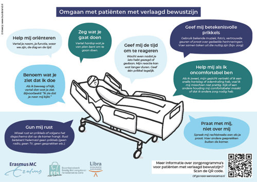 Uw naaste is niet meer goed bij bewustzijn door hersenletsel. We noemen dit een verlaagd bewustzijn.